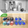Water Bottle Cabinet Organizer - Stackable Storage Rack Set (2 Packs)