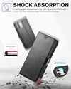 iPhone 11 Case Wallet with RFID Blocking, Card Slots, Magnetic Closure, and Shockproof TPU Interior - Black PU Leather Flip Cover (2019, 6.1 Inch)
