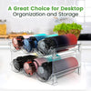 Water Bottle Cabinet Organizer - Stackable Storage Rack Set (2 Packs)