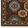2' X 6' Red Blue Brown And Beige Oriental Power Loom Stain Resistant Runner Rug With Fringe