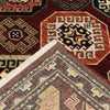 2' X 6' Red Blue Brown And Beige Oriental Power Loom Stain Resistant Runner Rug With Fringe