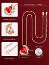 Mothers Day Gifts for Mom,Love Heart Pendant Necklaces for Women, Silver Tone Rose Gold Tone Birthstone Jewelry Gifts for Wife Her