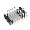 Stainless Steel Kitchen Sink Drain Rack Extendable Dish Drying Rack Drain Basket Fruit Vegetable Washing Drainer Storage Rack