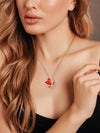 Mothers Day Gifts for Mom,Love Heart Pendant Necklaces for Women, Silver Tone Rose Gold Tone Birthstone Jewelry Gifts for Wife Her
