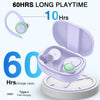 LLVL11 Over-Ear Wireless Earbuds with Wireless Charging Case, Purple