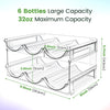 Water Bottle Cabinet Organizer - Stackable Storage Rack Set (2 Packs)
