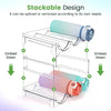 Water Bottle Cabinet Organizer - Stackable Storage Rack Set (2 Packs)
