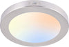 7.5-Inch Adjustable 3-Color LED Mini Flush Mount Ceiling Light, 3000K/4000K/5000K, 120V, 12W, 840LM, CRI 90+, Brushed Nickel Finish