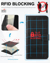 iPhone 11 Case Wallet with RFID Blocking, Card Slots, Magnetic Closure, and Shockproof TPU Interior - Black PU Leather Flip Cover (2019, 6.1 Inch)