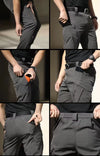Men'S Spring Autumn City Cargo Elastic Pants Trekking Hiking Camping Climbing Running Sports Cycling Work Outdoor Trousers