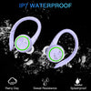 LLVL11 Over-Ear Wireless Earbuds with Wireless Charging Case, Purple