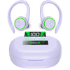 LLVL11 Over-Ear Wireless Earbuds with Wireless Charging Case, Purple
