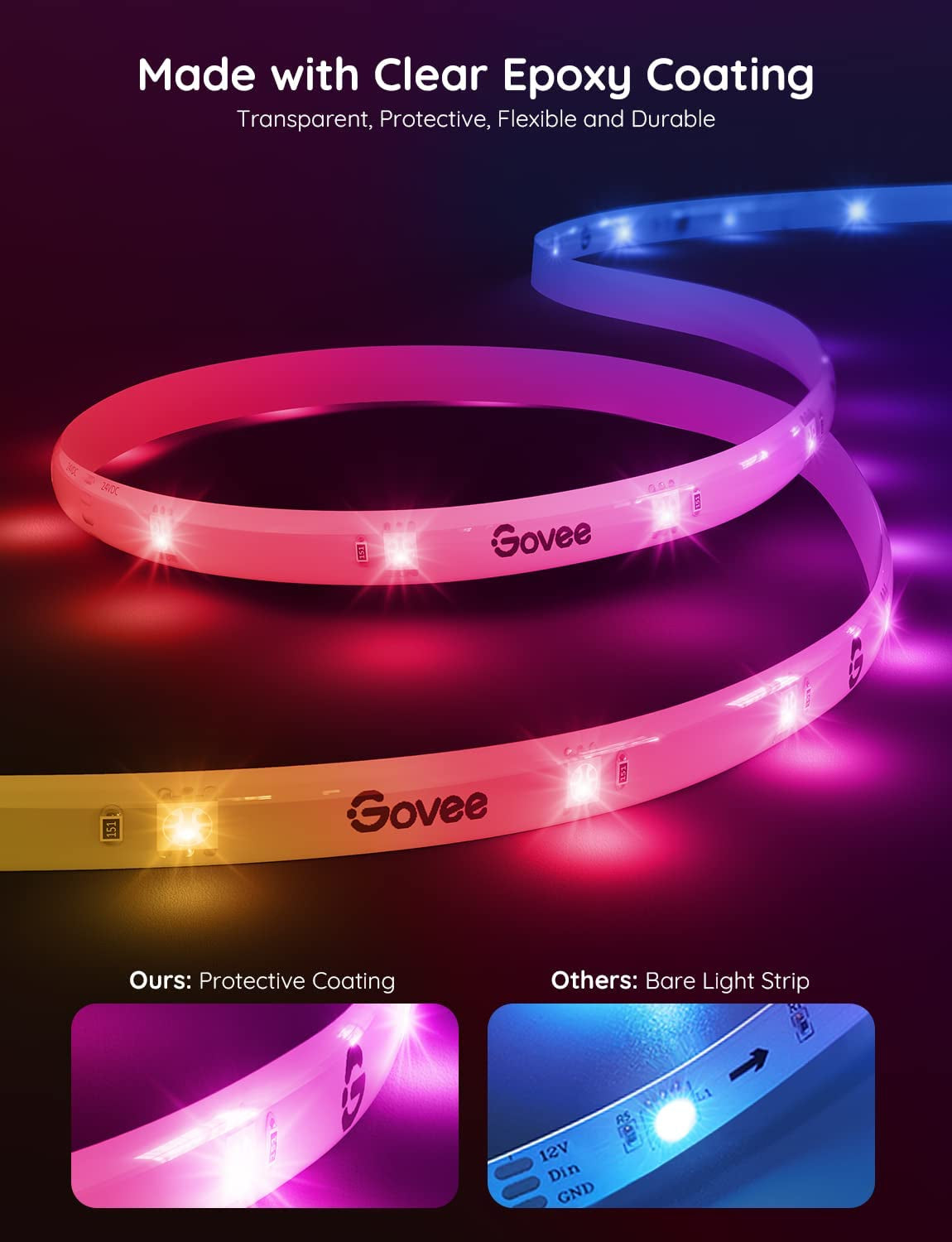 16.4Ft RGBIC LED Strip Lights with WiFi Connectivity, Segmented Color Control, Compatible with Alexa and Google Assistant, Music Sync LED Lighting for Bedroom, Kitchen, and Holiday Celebrations