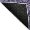 10' X 14' Purple Lavender And Silver Paisley Washable Indoor Outdoor Area Rug