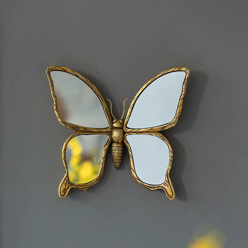 1PC Retro Resin Insect Wing Butterfly Dragonfly Pendant Living Room TV Background Mirror Wall Hanging Ornaments